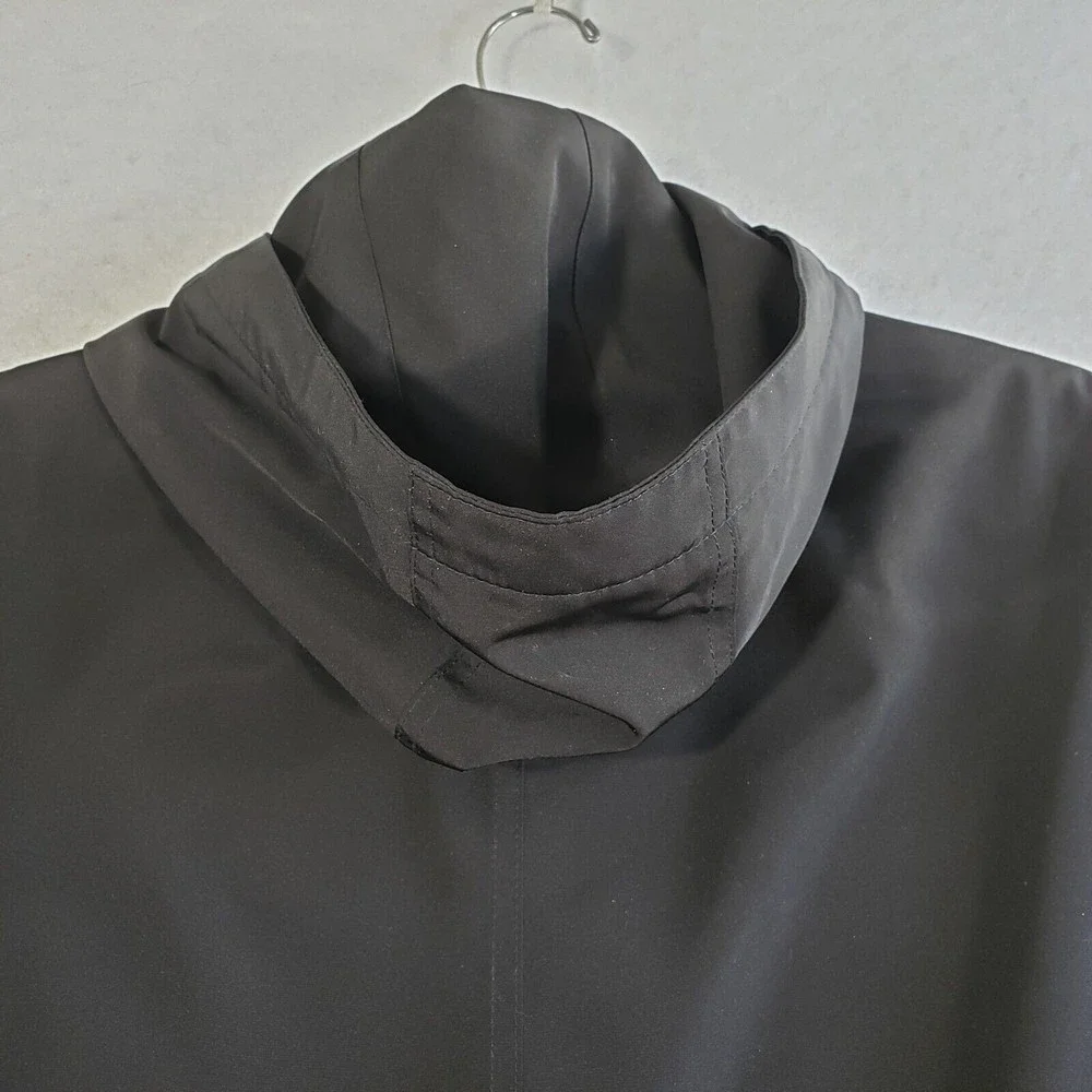 Gallery All Weather Jacket Coat Womens PS Black Hood Water Resistant Utility - Picture 4 of 13